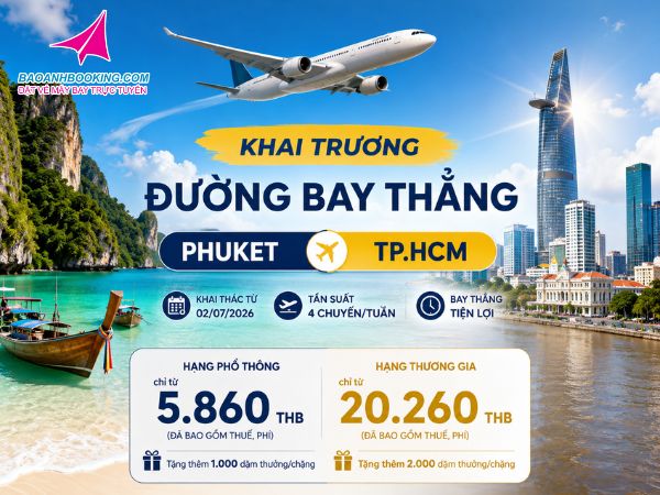 Vietnam Airlines mở đường bay thẳng Phuket - TP.HCM
