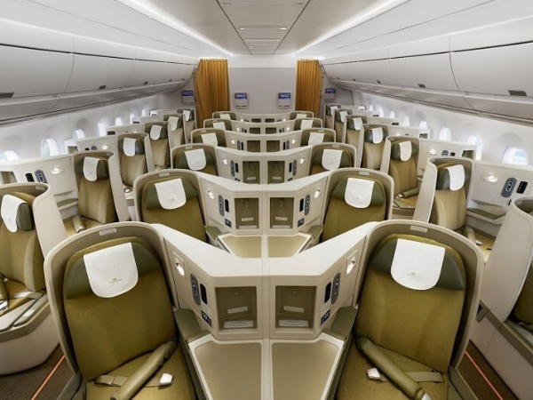 Ghế ngồi hạng thương gia tiêu chuẩn của hãng Vietnam Airlines