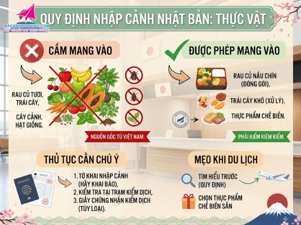 Những loại thực vật có thể bị hạn chế khi mang qua Nhật