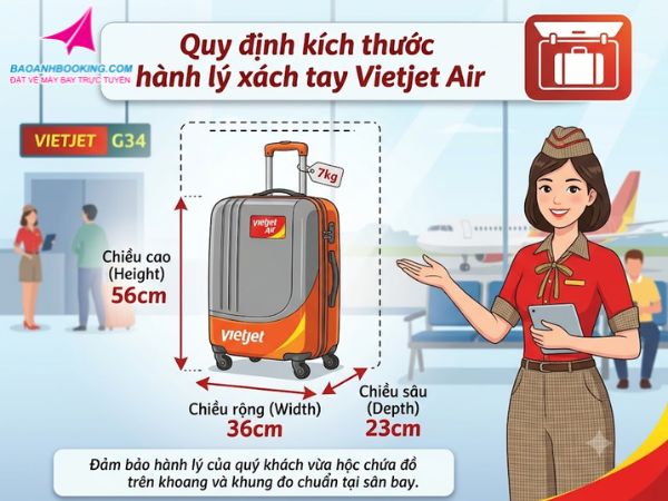 Quy định kích thước hành lý xách tay của Vietjet Air